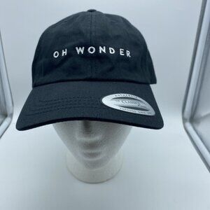 Oh Wonder Black Hat Cap Strap-back New Never Worn